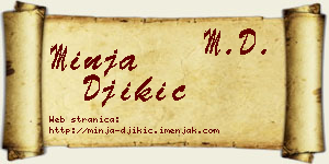 Minja Đikić vizit kartica